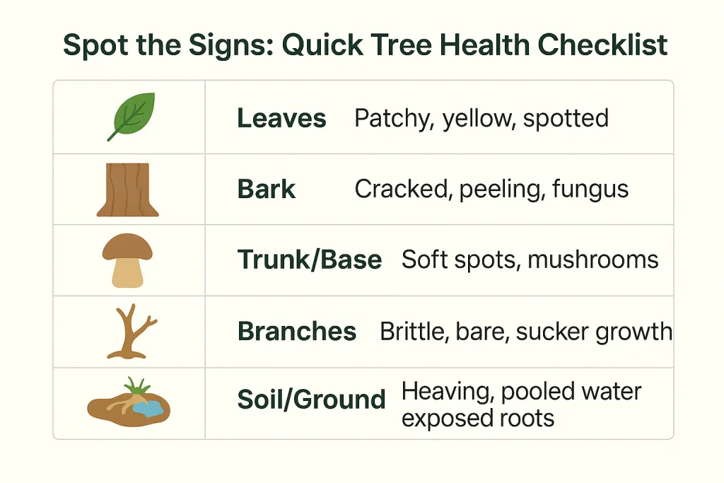 tree care and tree health checklist