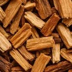 Pile of fresh wood chips after tree removal in Central Florida yard