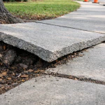 Tree roots are lifting the concrete sidewalk and creating a safety hazard in Northwest Florida