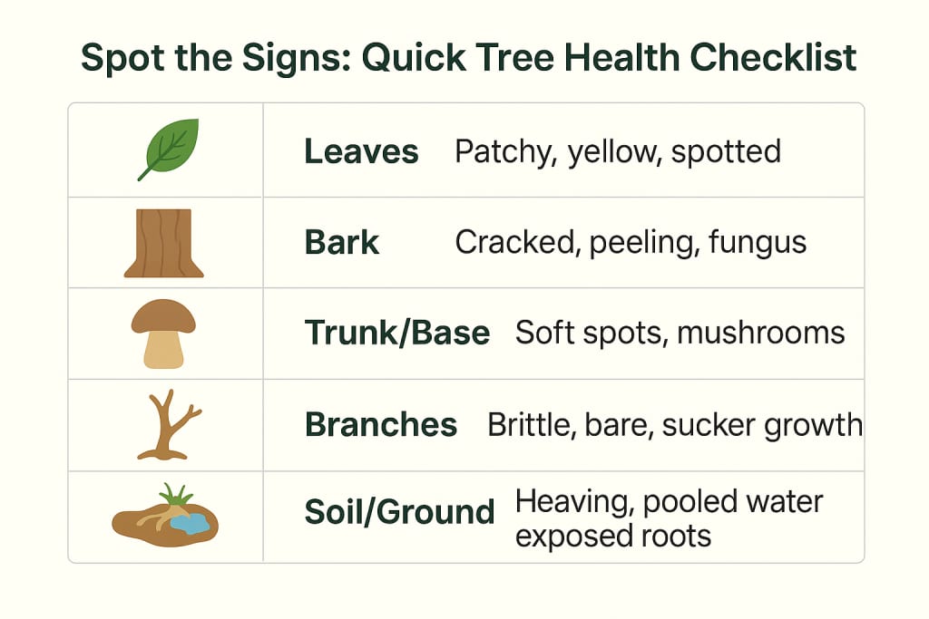 tree care and tree health checklist